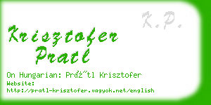 krisztofer pratl business card